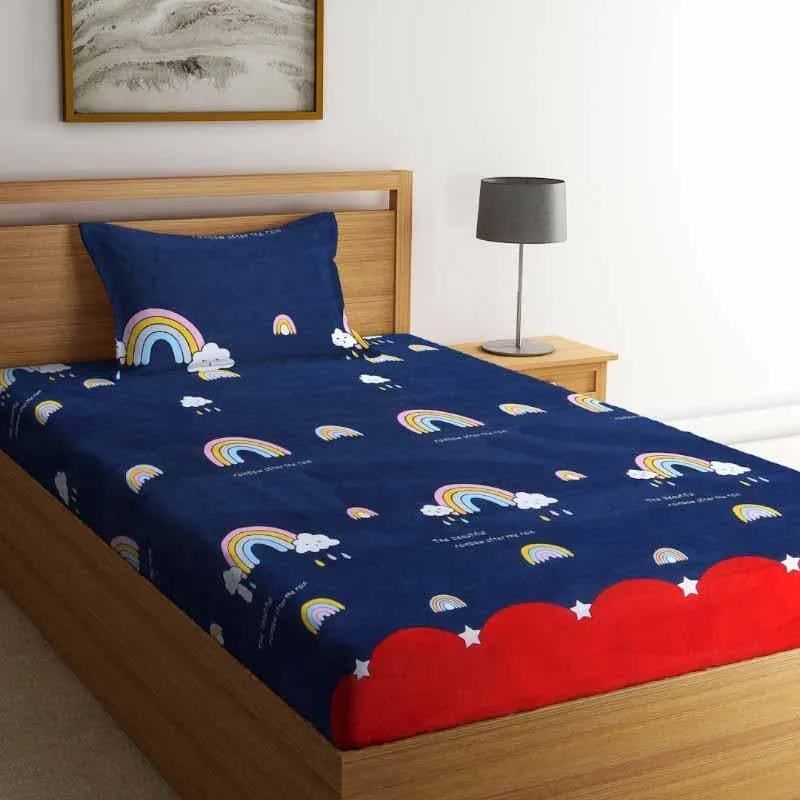 Mirthful Rainbows Bedsheet - 180 GSM media 3