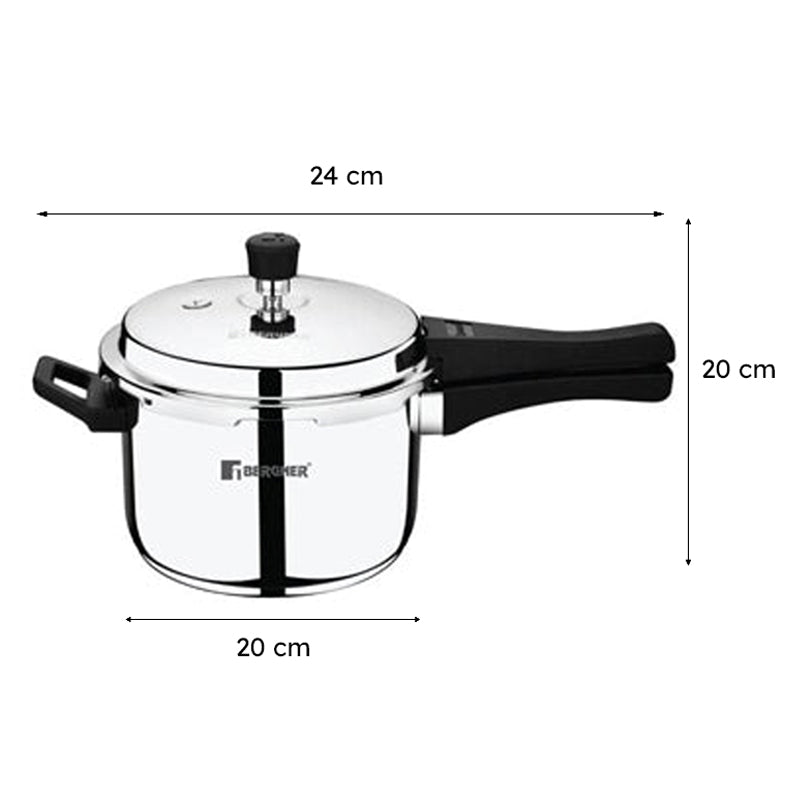 Bergner Stainless Steel Pressure Cooker With Outer Lid - 5000 mL media 8