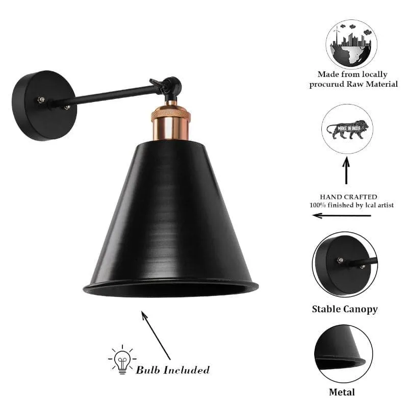 Harpo Cone Metal Wall Lamp - Rose Gold media 5