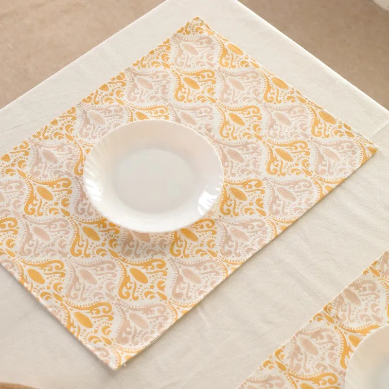 Yellow Prism Weave Canvas Table Mats - Set Of Four media 5