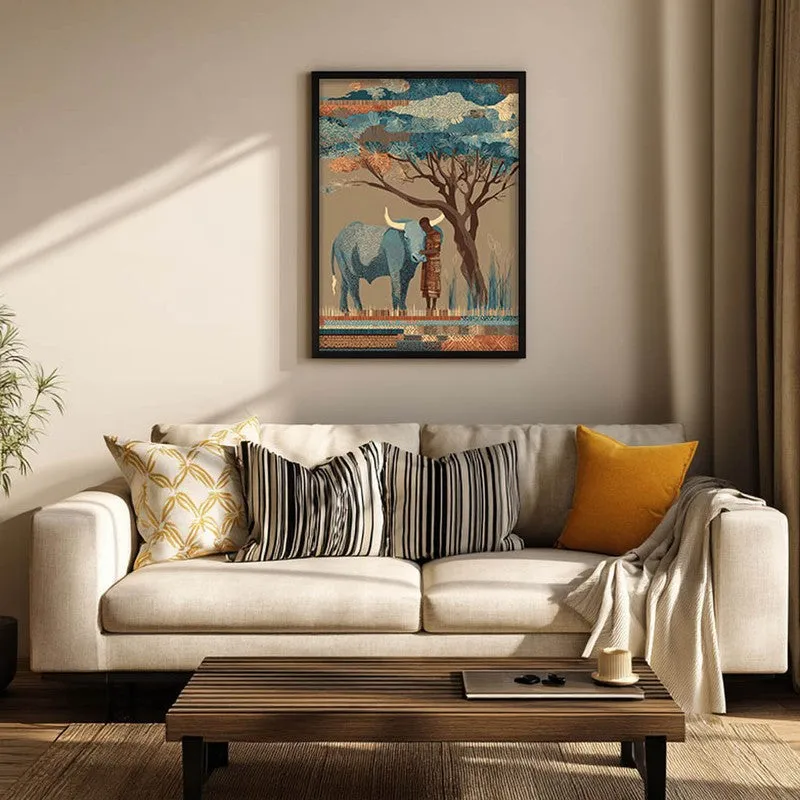 Prakriti Canvas Wall Painting With Black Frame media 4