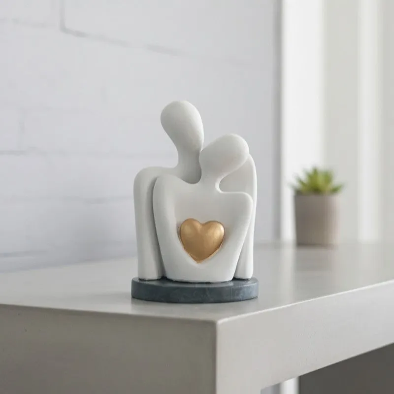 Abstract Couple Resin Showpiece - White media 1