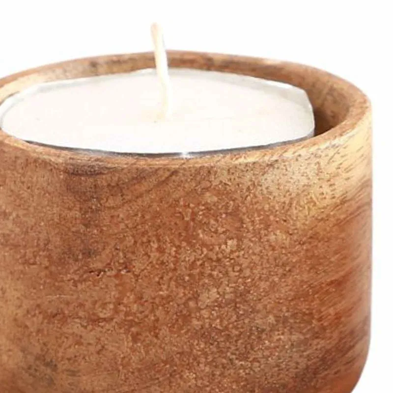 Decorative Mango Wood Candle Holder - Set Of Two media 4