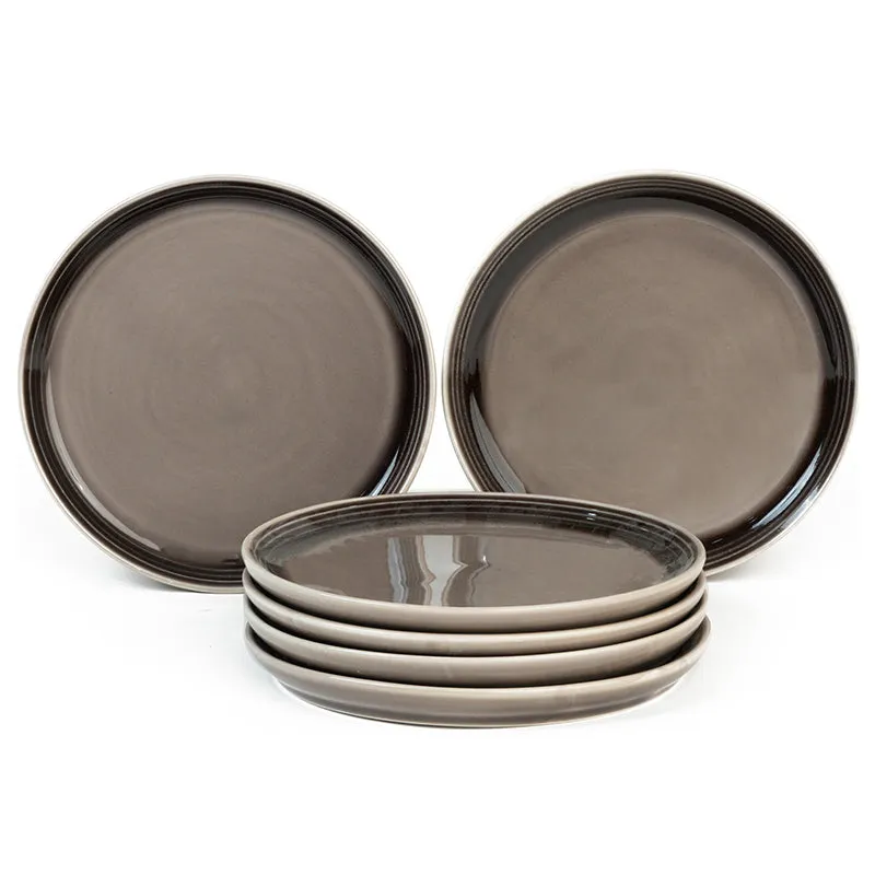 Caspian Porcelain Dinner Plate (Grey) - Set Of Six media 5