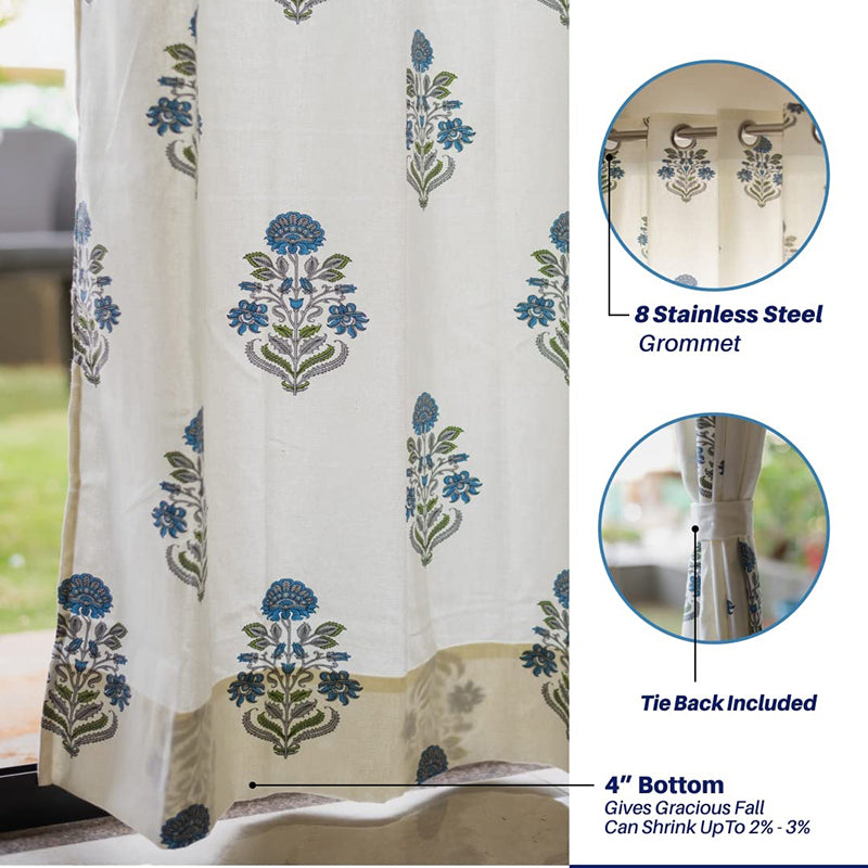 Urban Space Liberty Curtain (Blue) - Set Of Two media 6