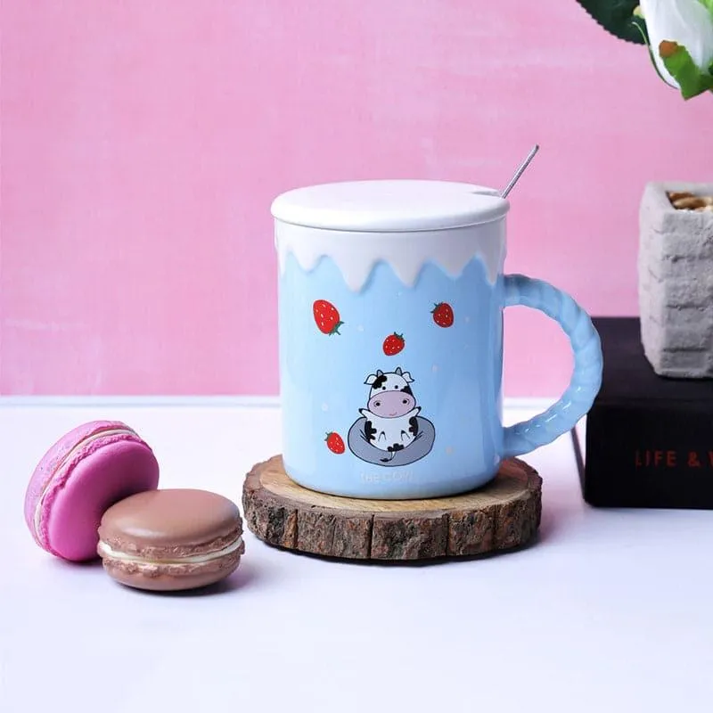 Happy Ceramic Coffee Mug (340 mL) media 1