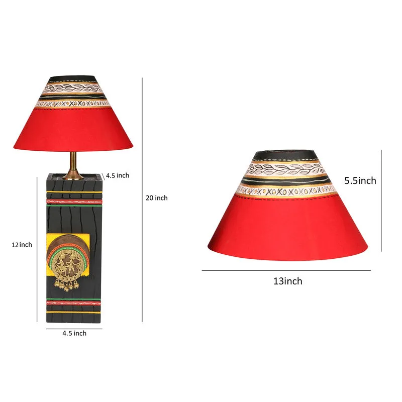 Jina Handcrafted Wooden Table Lamp - Multicolor media 7