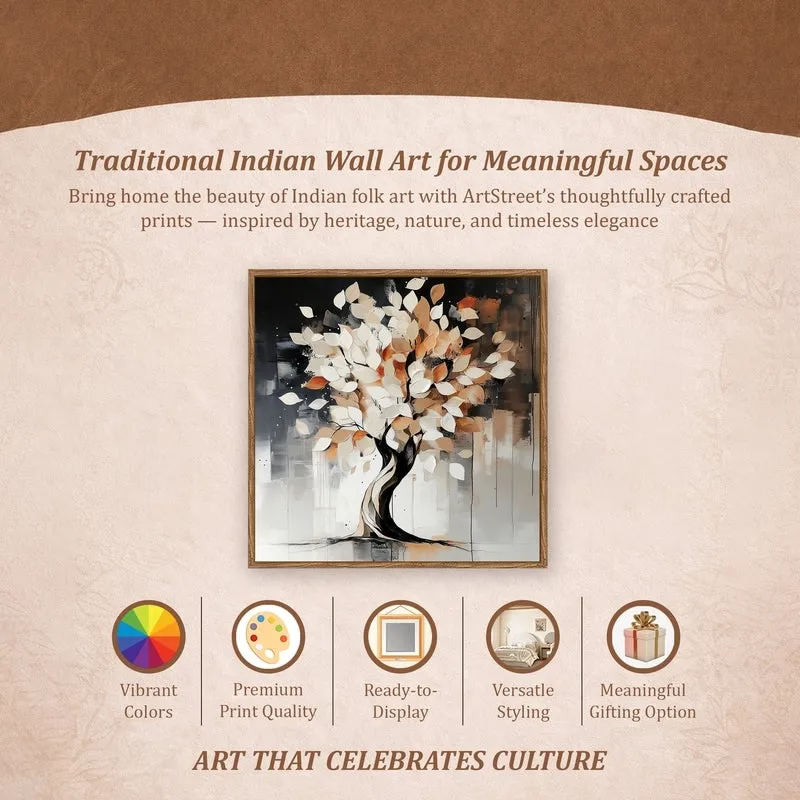Tree Essence Canvas Wall Art With Frame media 5