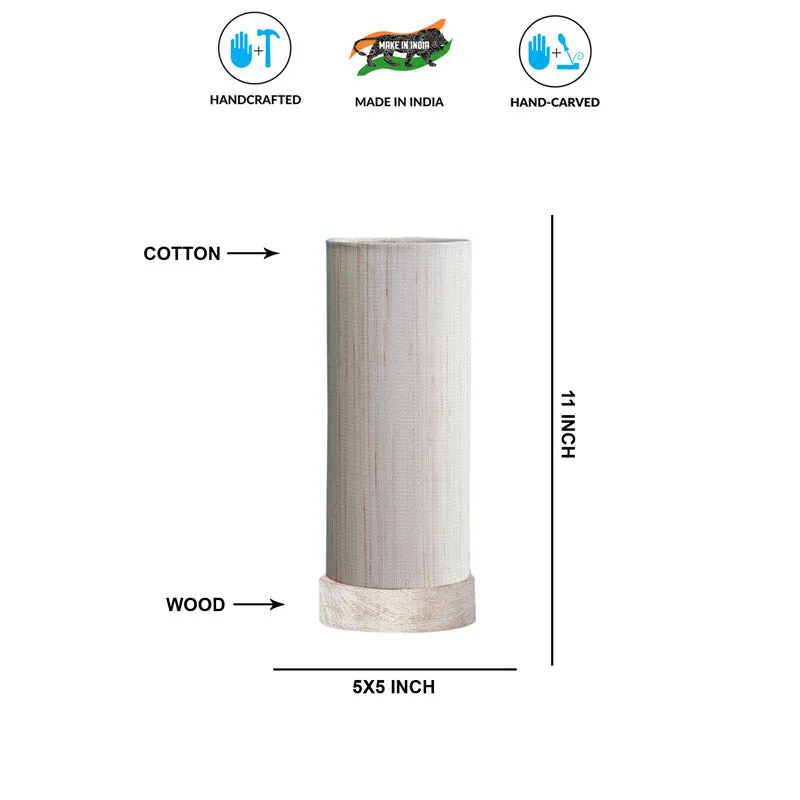 Ocra Tower Wooden Table Lamp - Grey media 6