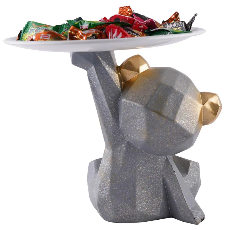 Baloo Bear Painted Polyresin Show Piece - Grey media 6