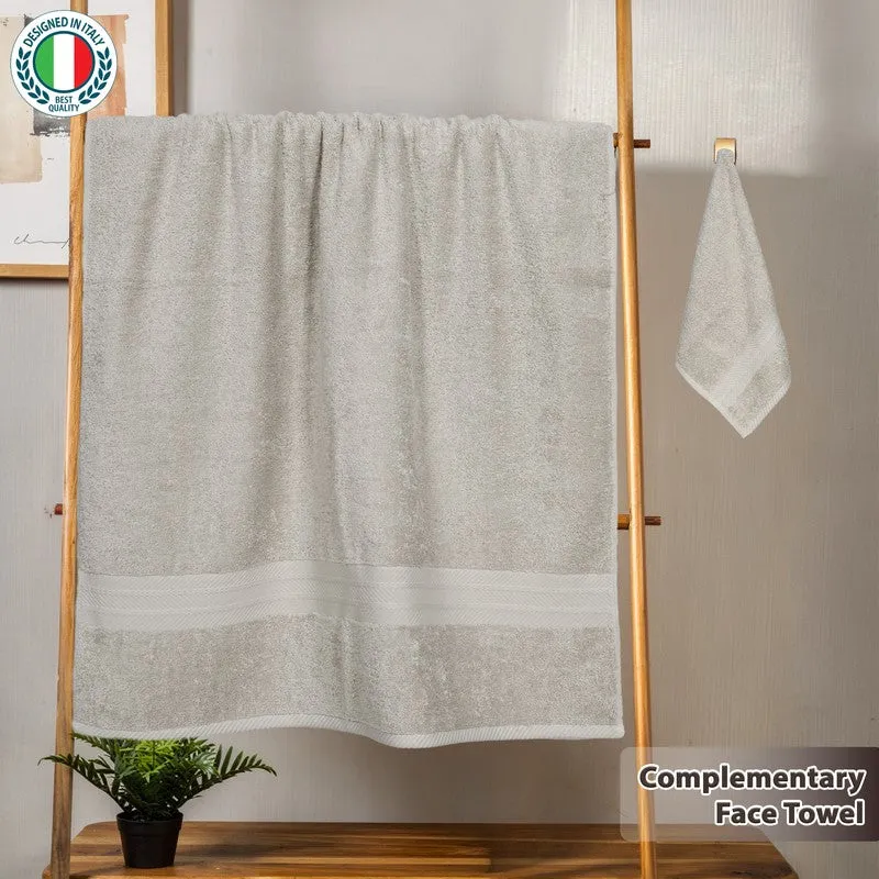PlushAura Cotton Bath Towel (Beige) media 4