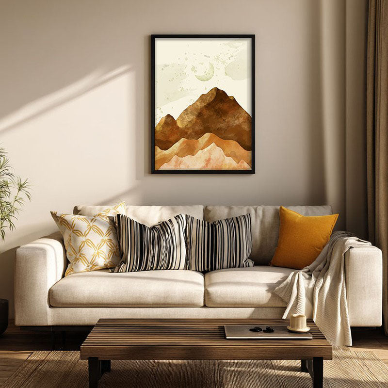 Sandy Peaks Archival Paper Wall Art With Frame