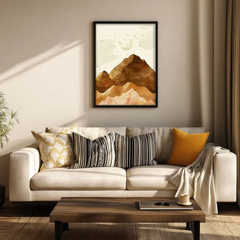 Sandy Peaks Archival Paper Wall Art With Frame media 1