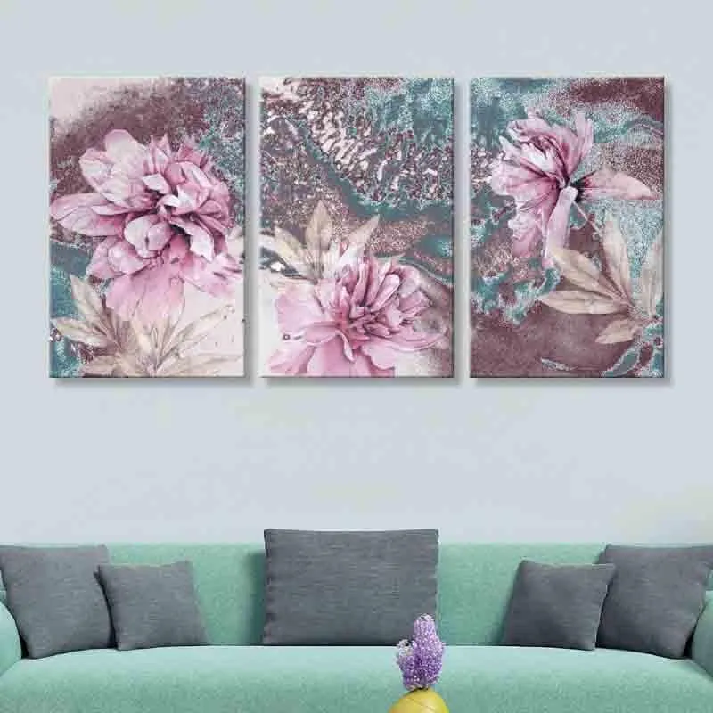 True Love Poly Canvas Wall Art - Three Piece Set media 1