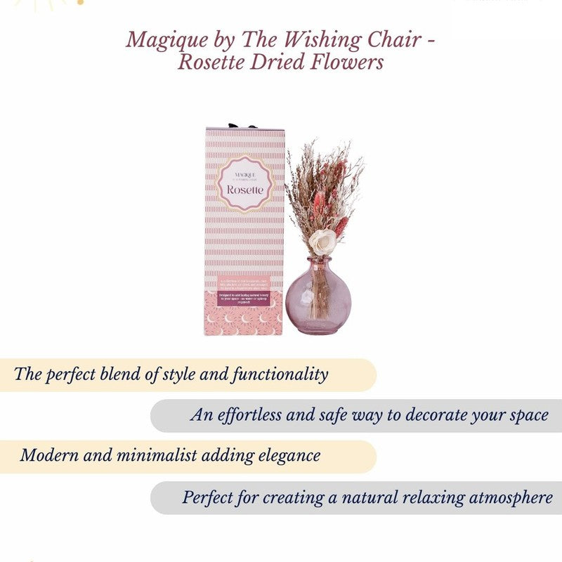 Magique by The Wishing Chair Rosette Dried Flowers with Vase media 7