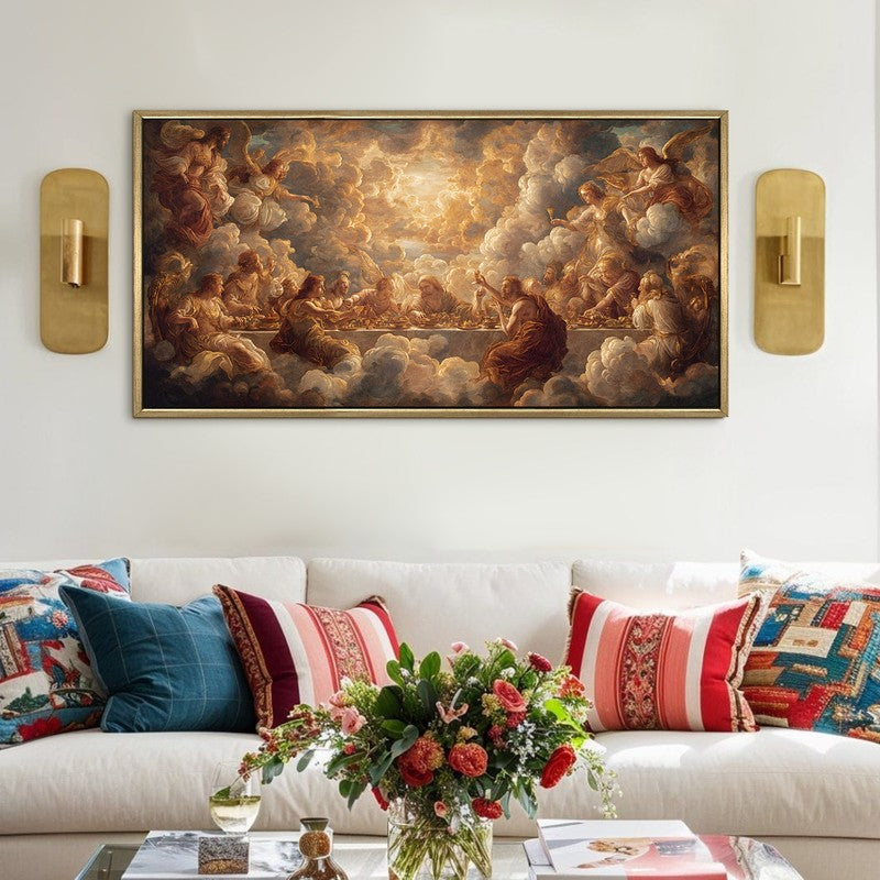 Luminous Clouds Canvas Wall Painting With Frame