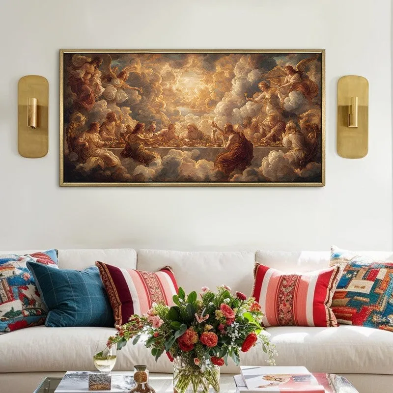 Luminous Clouds Canvas Wall Painting With Frame media 1