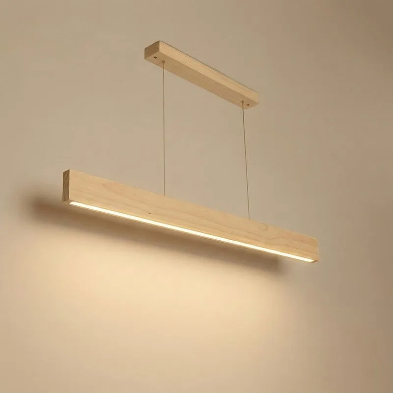 LinearRay Wooden Ceiling Lamp - Brown media 5