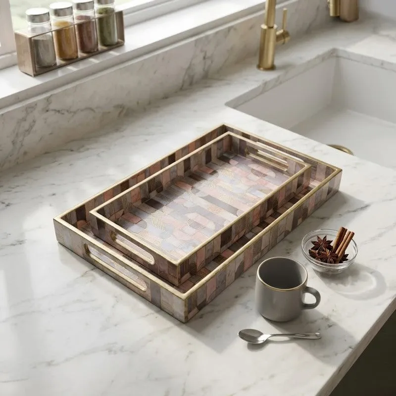 AuraServe Serving Tray - Set of Two media 3