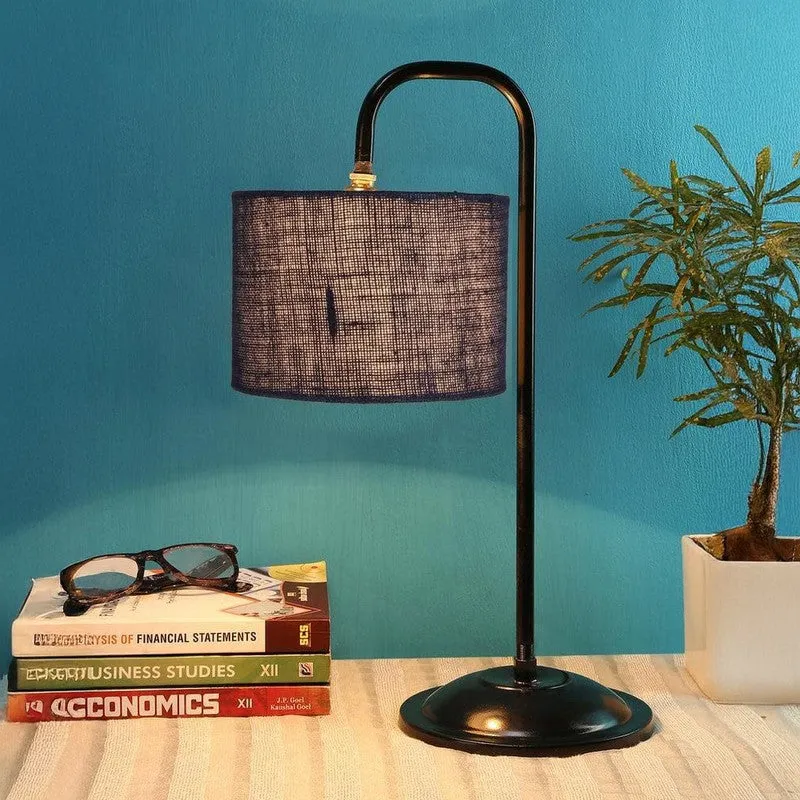 Flynn Arch Fabric Table Lamp - Blue,Black media 1