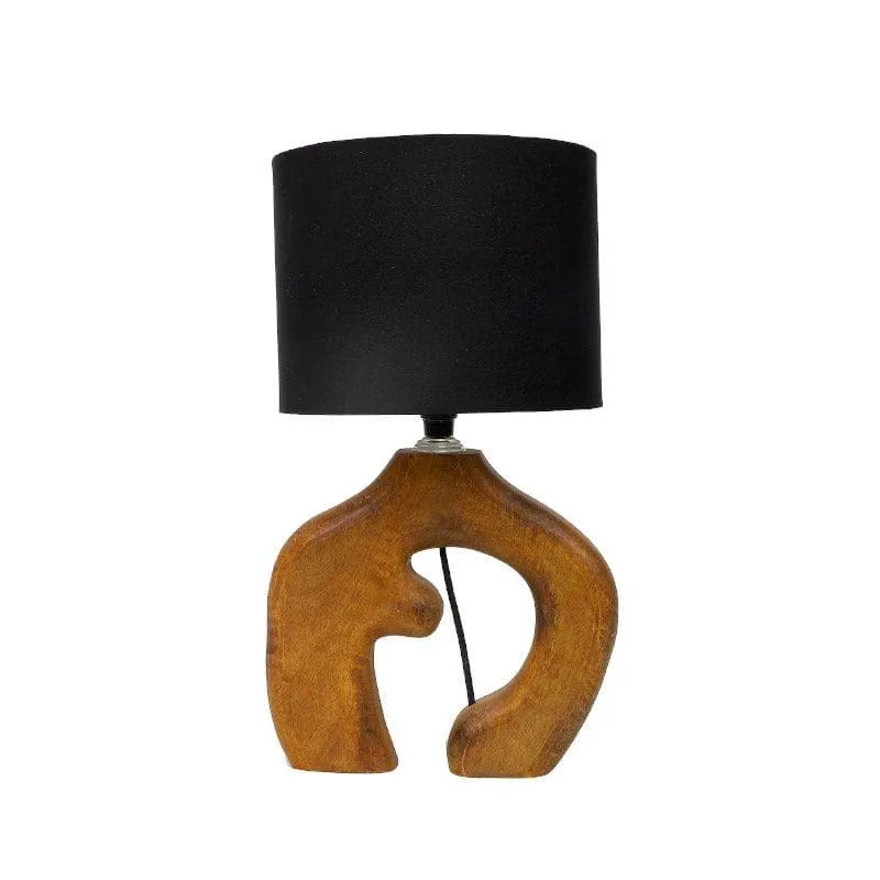 Bisara Stag Fabric Table Lamp - Black,Brown media 4