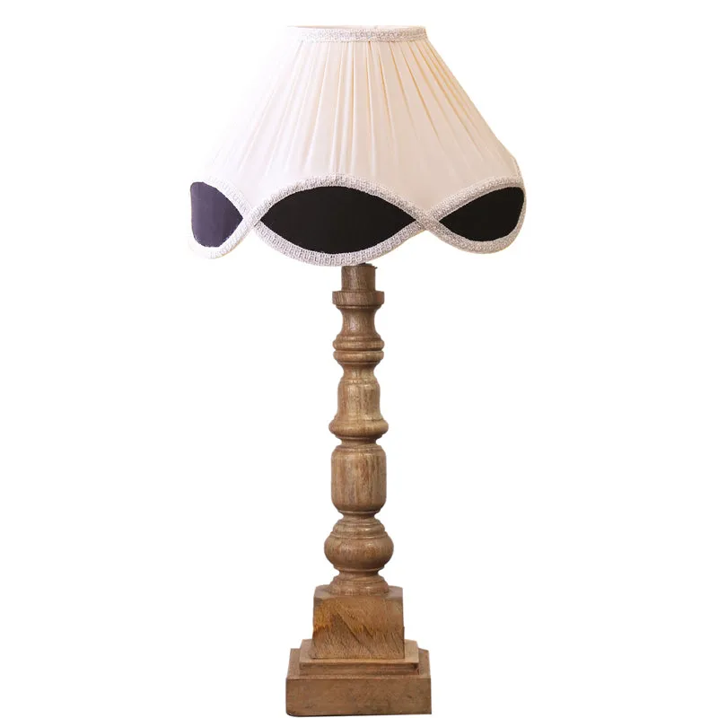 Valencia Arbor Wooden Table Lamp - White,Brown media 6