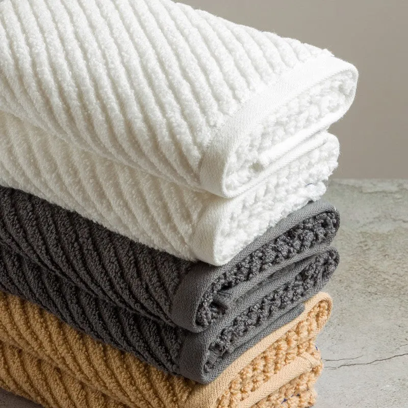 Nautica Riviera Soft Cotton Hand Towel (White, Grey & Yellow) - Set Of Six media 5