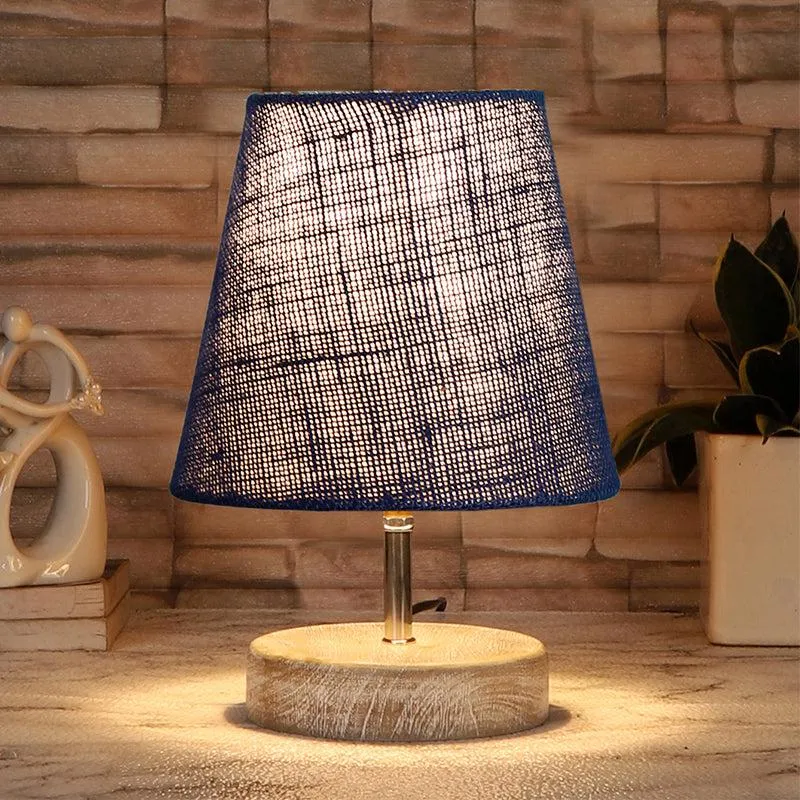 Renvo Jute Table Lamp - Blue,Brown media 1