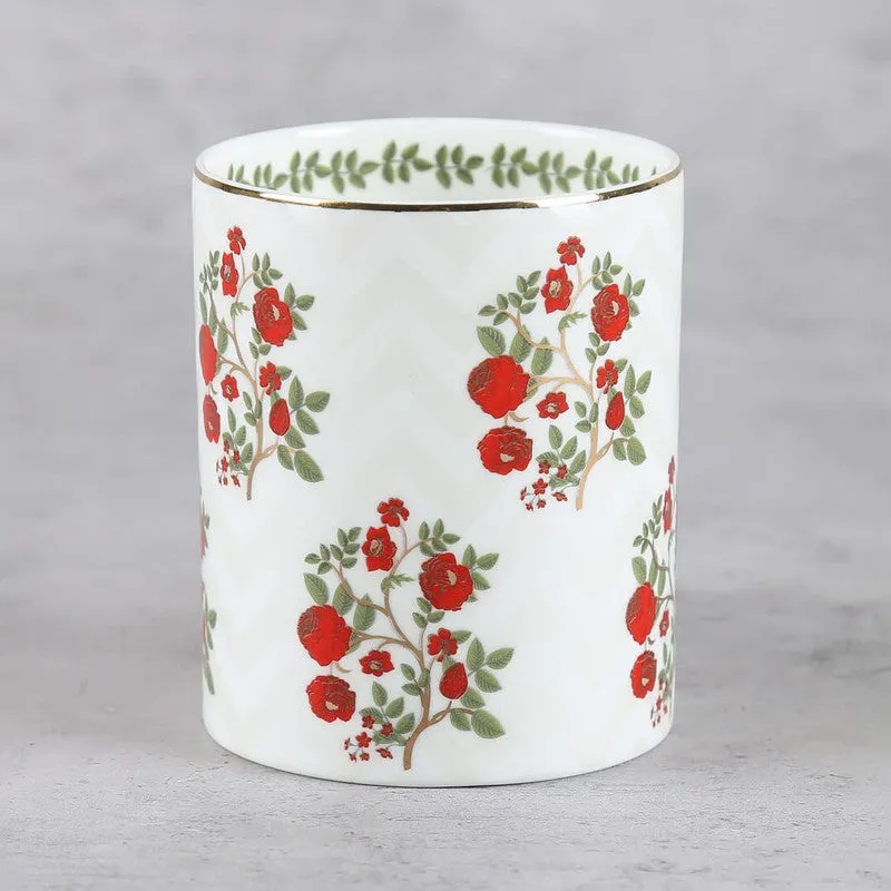 India Circus Chevron Poppy Flower Mug (360 mL Each) - Set Of Two media 5