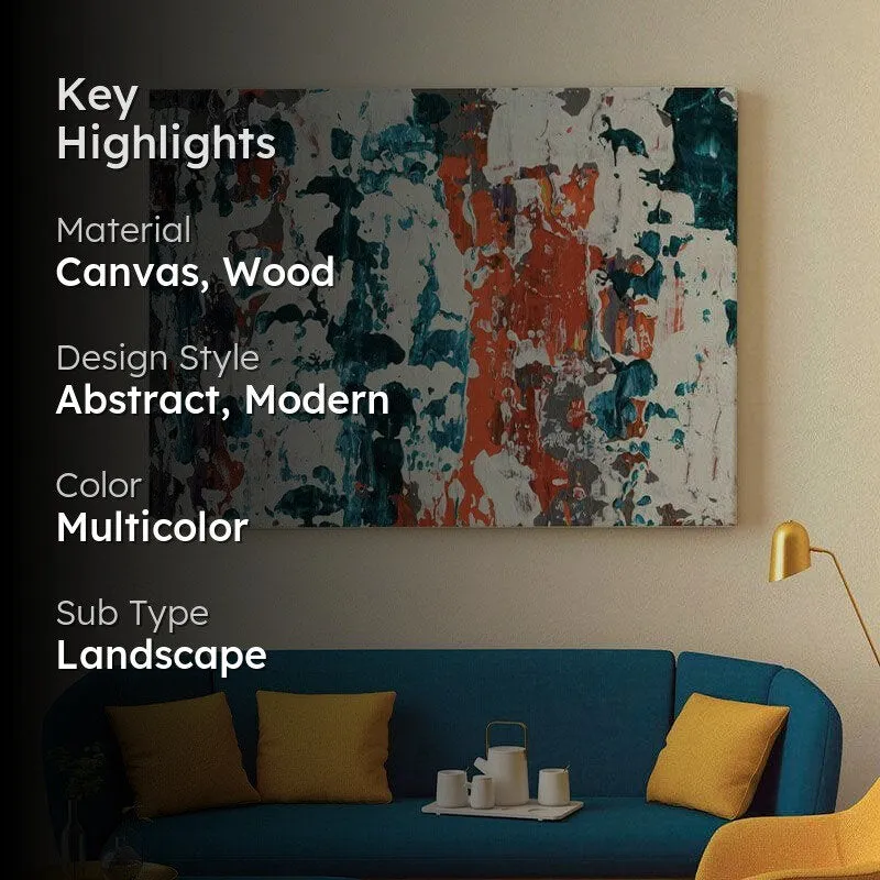 Composed Abstract Canvas Wall Painting - Gallery Wrap media 2