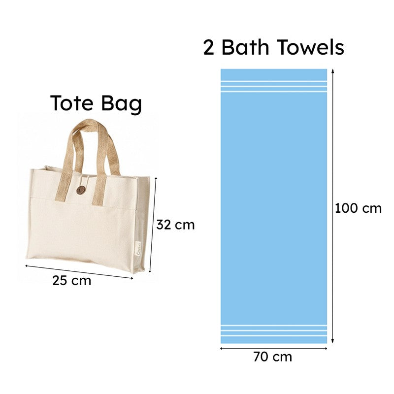 Nida Towel Set & Tote Bag - Three Piece Set media 10