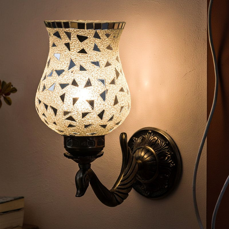 Asta Love Gleam Mosaic Glass & Metal Wall Lamp