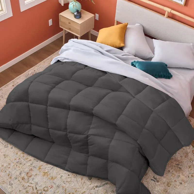 Alverra Solid Comforter (Dark Grey) 300 GSM media 3