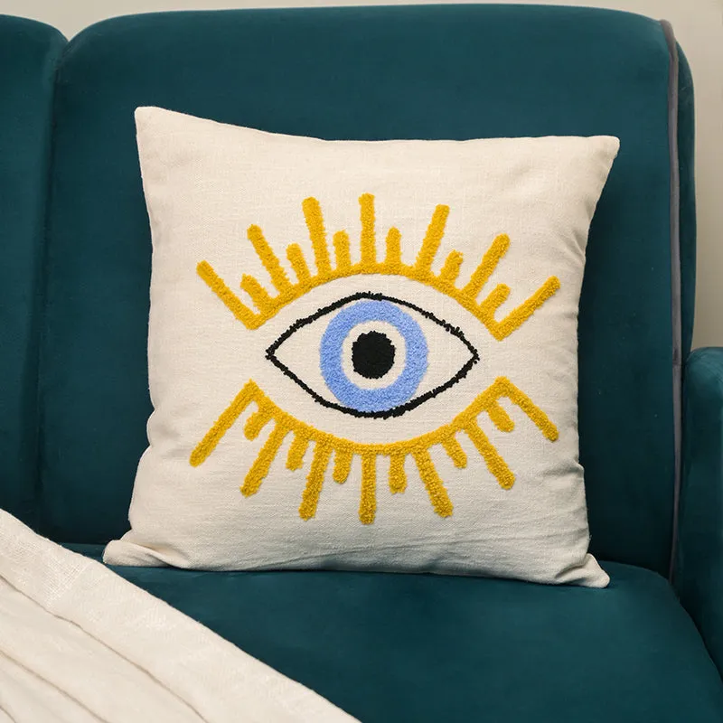 Open Eye Embroidered Cushion Cover media 1