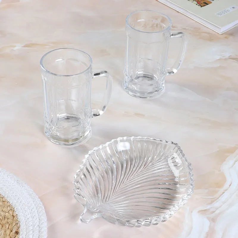 Hili (250 ML) Beer Glass & Snack Plate Combo - Three Piece Set media 3