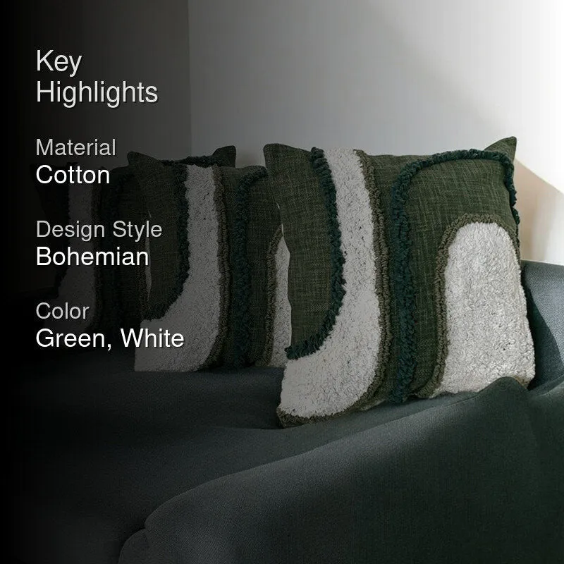 Crest Weft Tufted Cushion Cover Set - Set Of Three media 2