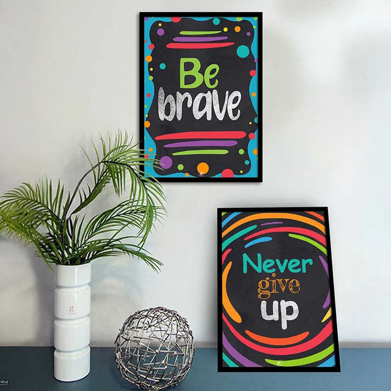 Never Give Up Wall Art - Set Of Two media 3