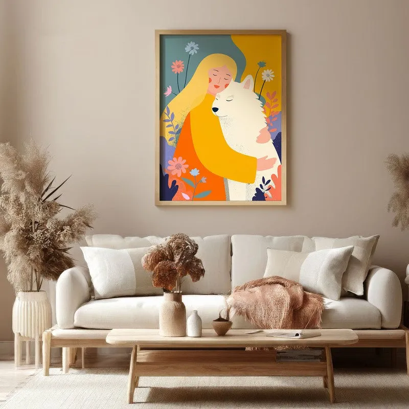 Aurelle Canvas Wall Painting With Brown Frame media 4