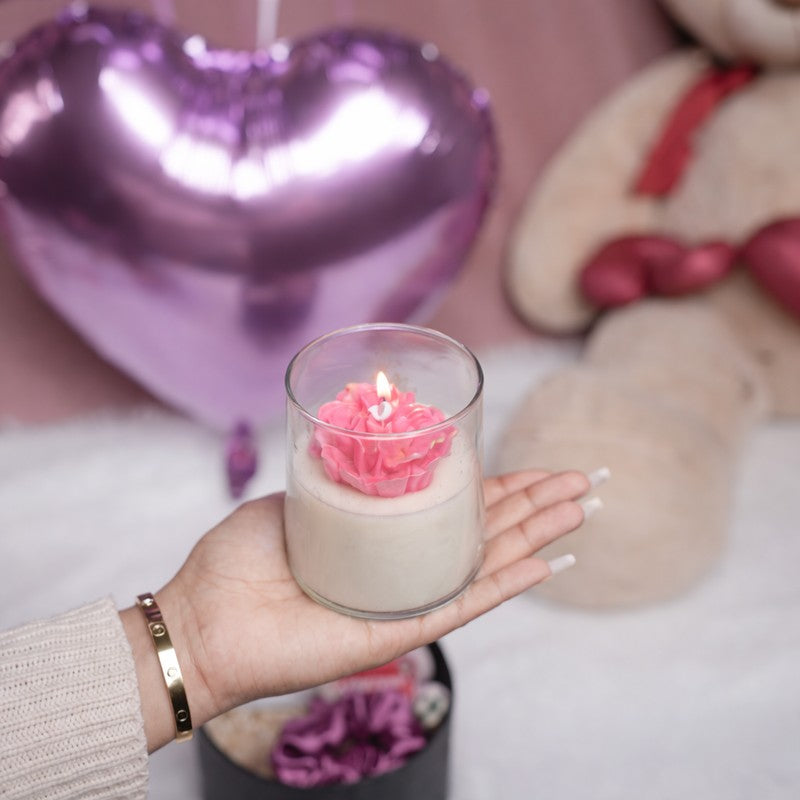 RoseAura Scented Candle Set - Pink media 9