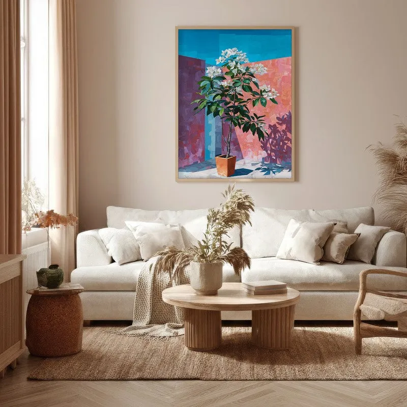 Corner Bloom Canvas Wall Painting - Brown Frame media 5