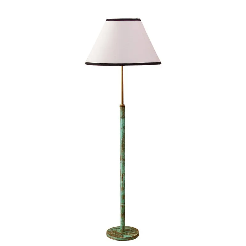 Canyon Glow Wooden Floor Lamp - White & Black media 5