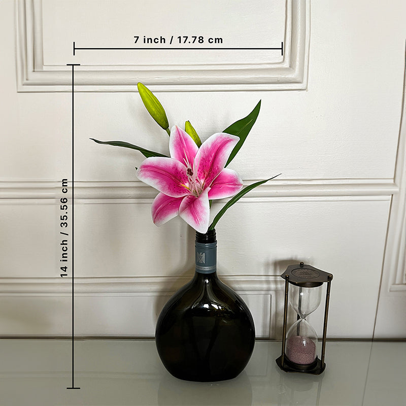 Faux Everlasting Lily Flower Stick - Blush Pink media 4