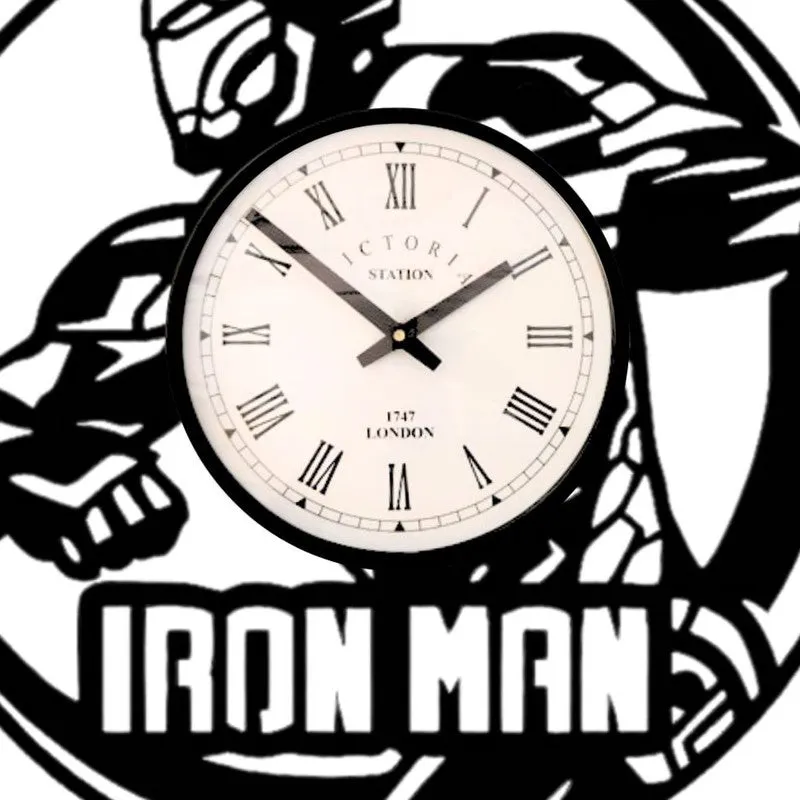 Iron Man Steel Analog Wall Clock media 5