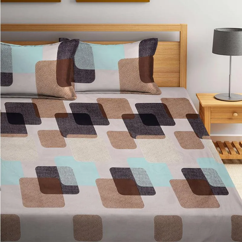 Powell Geometric PollyCotton Bedsheet - 150 GSM media 1