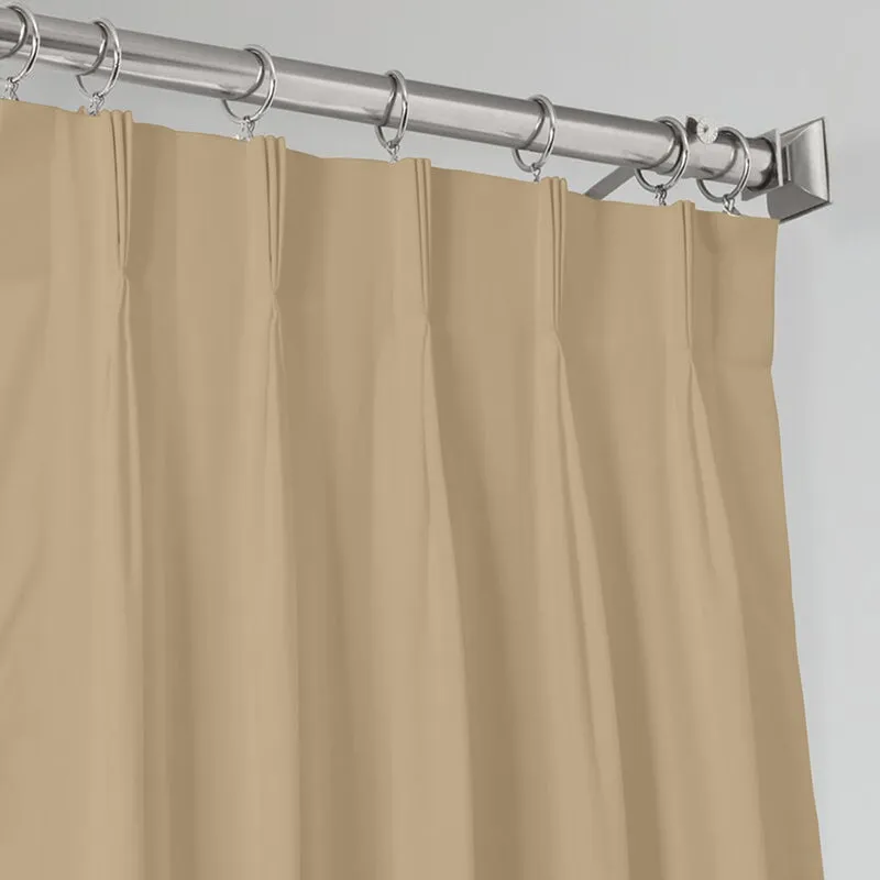 Noir Triple Pinch Pleat Blackout Curtain - Beige media 3