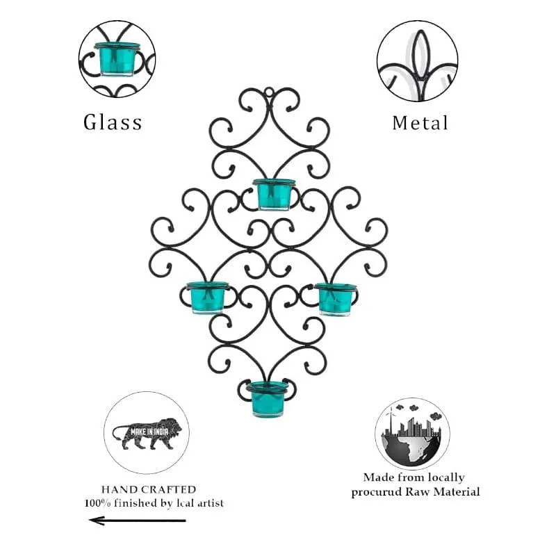 Victorian Candle Holder - Teal media 5