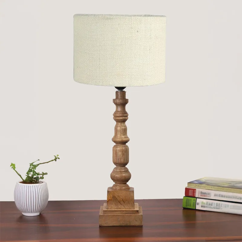 Sienna I Arbor Wooden Table Lamp - Beige,Brown media 3