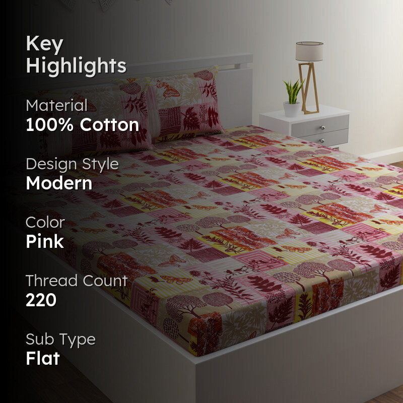 Thimposy Printed Cotton Bedsheet - 220 TC media 2