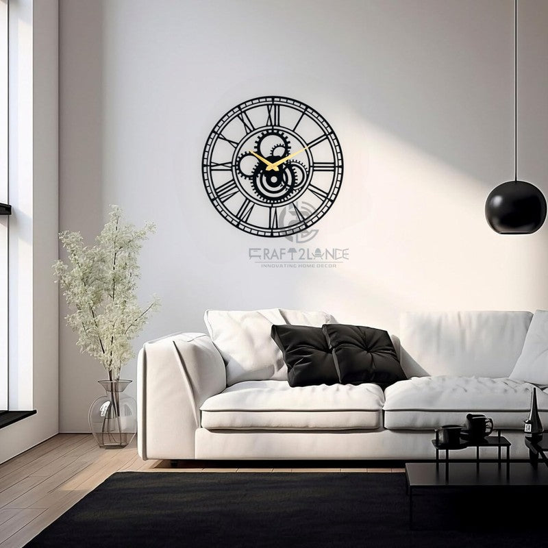 Rhythm Silent Wall Clock - Black media 5