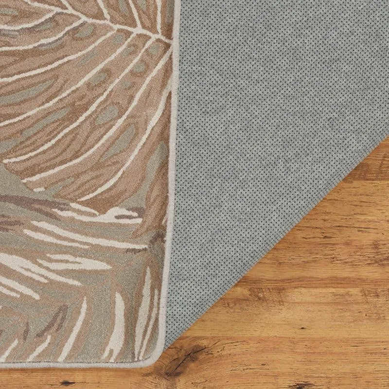 Elendil Hand Tufted Floral Wool & Nylon Carpet - Beige media 4